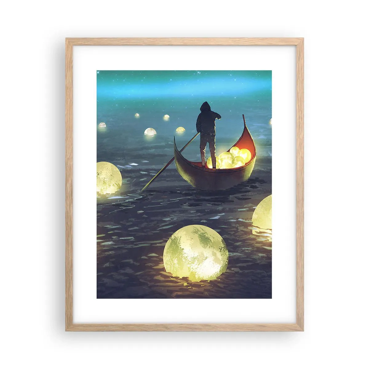 Plakat i ramme af lyst egetræ - Ting, som filosoffer aldrig har drømt om - 40x50 cm