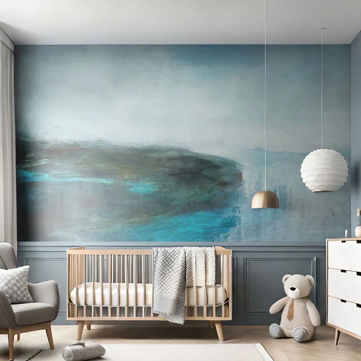 Fototapet Premium Canvas - Marin abstraktion - Abstraktion, Nutidige, Hav - 150x105 cm