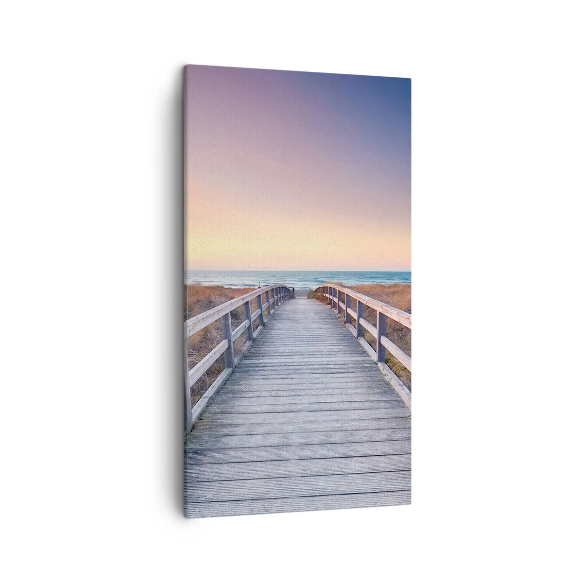 Lærredstryk - Billede på lærred - Baltisk aften aura - 45x80 cm