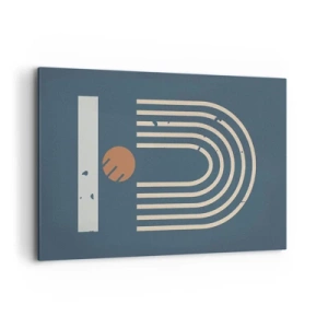 Lærredstryk - Billede på lærred - Geometri på granatæble - 120x80 cm