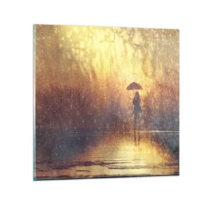 Billede på glas - Jeg føler, at der er nogen, der kigger på mig - 60x60 cm