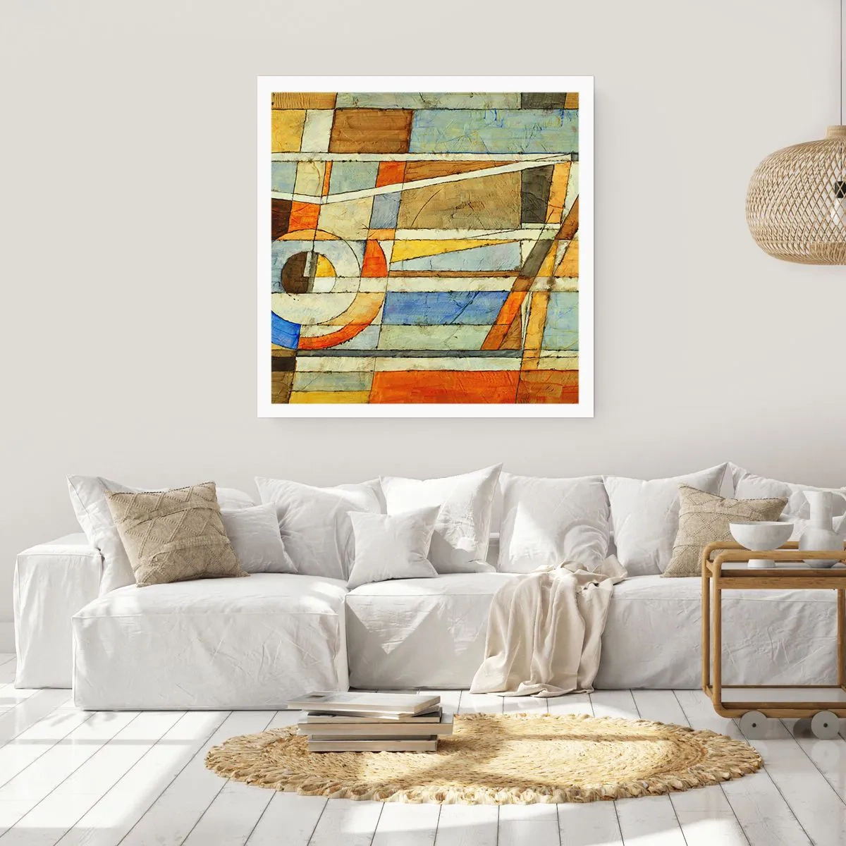 Plakat - Kubisme på en byggeplads - 40x40 cm