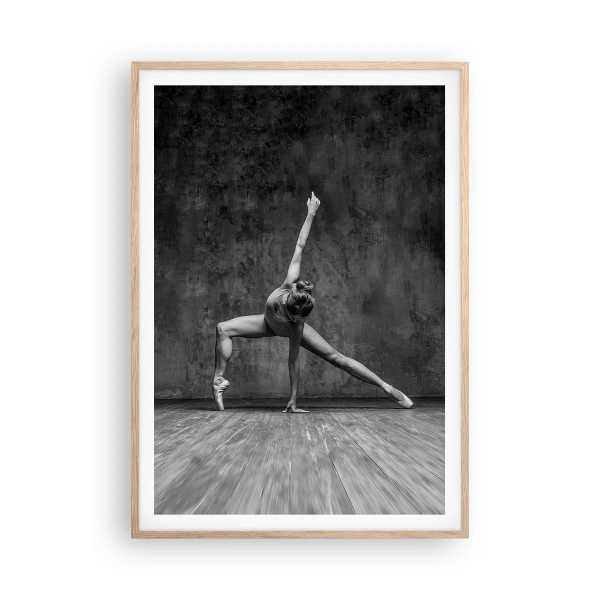 Plakat i ramme af lyst egetræ - Idealet om balance - 70x100 cm