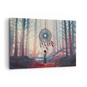 Lærredstryk - Billede på lærred - Det hemmelige ritual for lykke - 120x80 cm