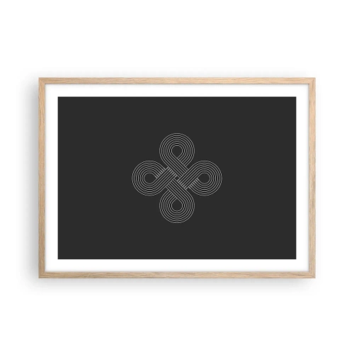 Plakat i ramme af lyst egetræ - I den keltiske ånd - 70x50 cm