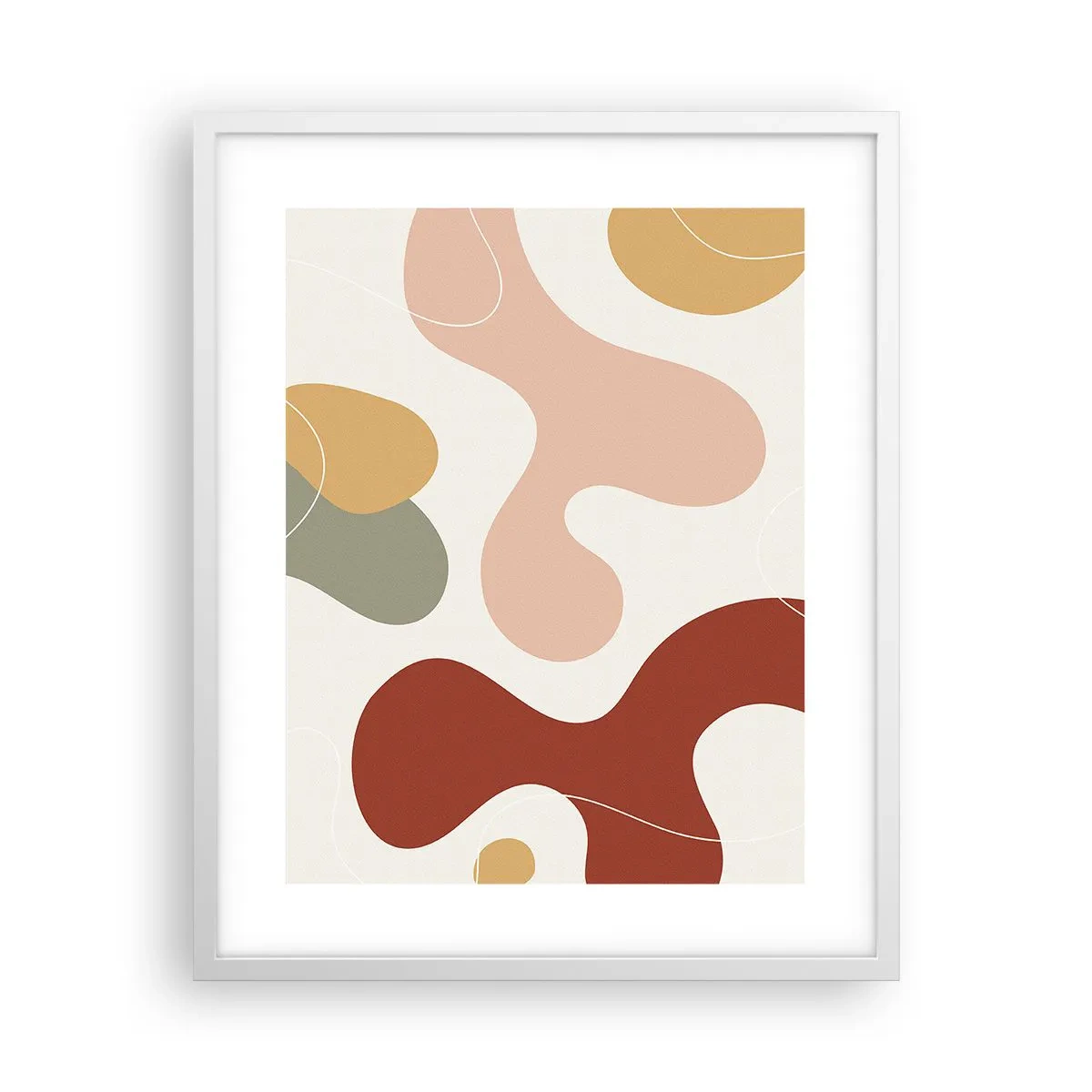 Plakat i hvid ramme - Es eller flores? - 40x50 cm