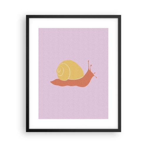 Plakat i sort ramme - Der er ingen hastværk - 40x50 cm