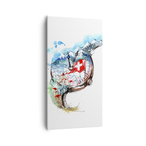 Lærredstryk - Billede på lærred - Schweiz' ånd - 55x100 cm