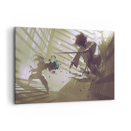 Lærredstryk - Billede på lærred - Og du kan være en samurai - 120x80 cm