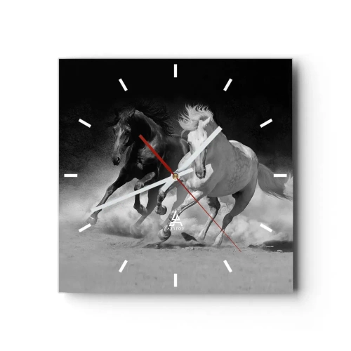 Vægur, Uret - Frihedens galop - 40x40 cm