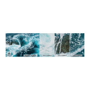 Prøve Fototapet Premium Canvas - Porten til jordens indre - Hav, Abstraktion, Stykke - 100x30 cm