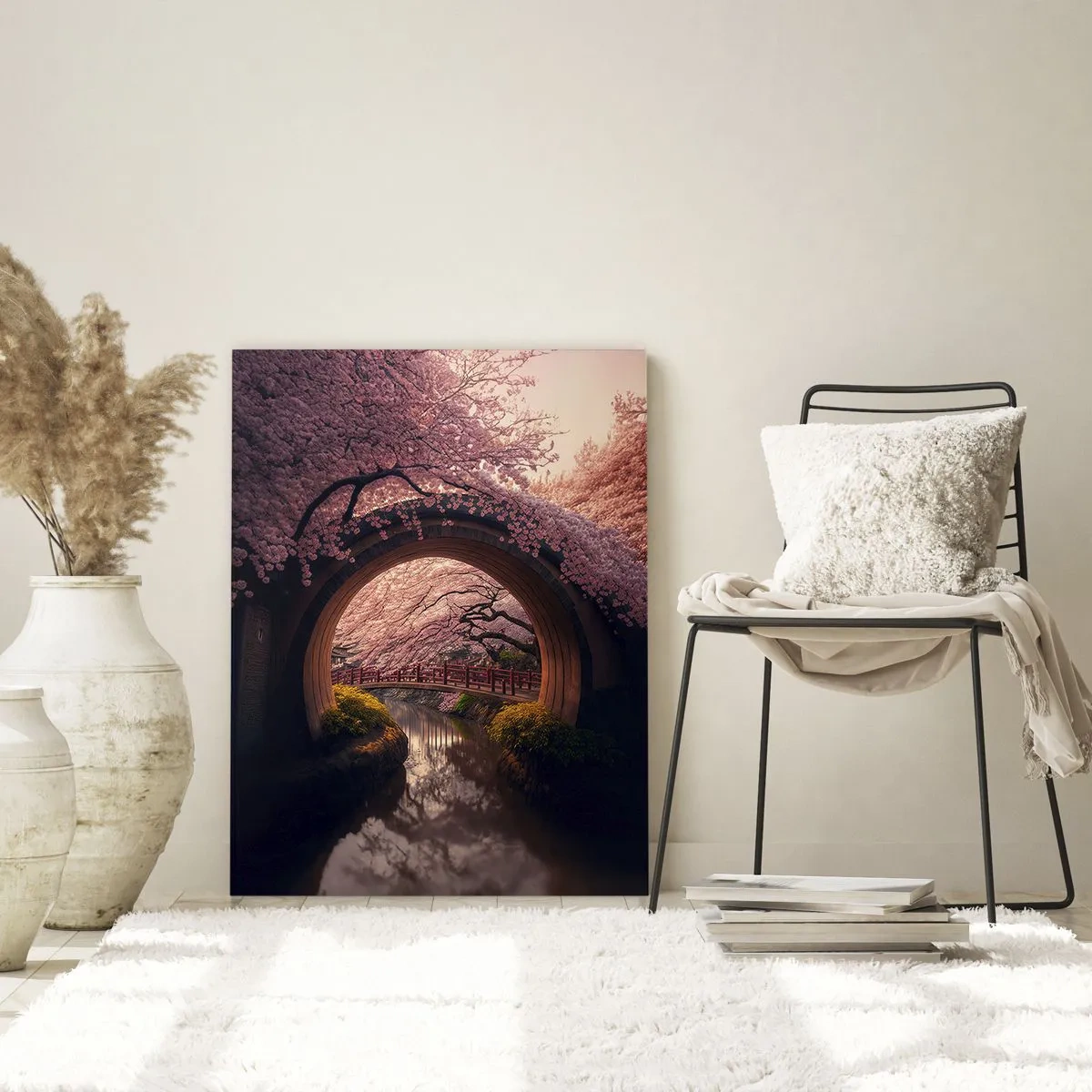 Billede på glas - Japansk forår - 80x120 cm