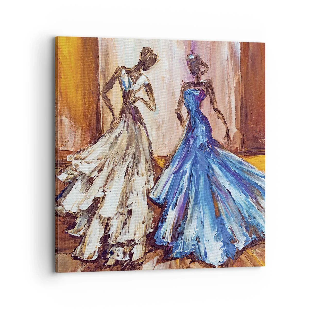 Lærredstryk - Billede på lærred - Den taknemmelige duo - 70x70 cm