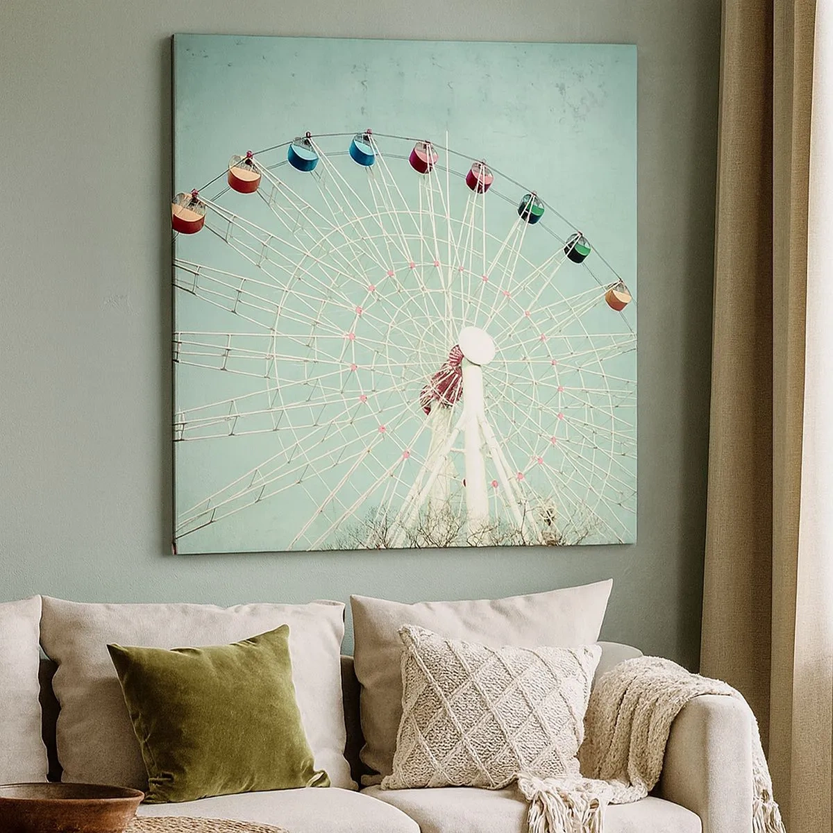 Lærredstryk - Billede på lærred - Vi inviterer dig til at lege - 30x30 cm