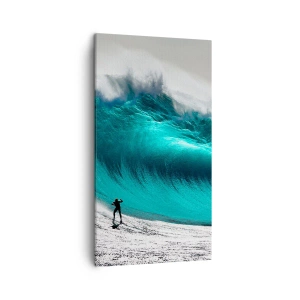 Lærredstryk - Billede på lærred - Udfordring accepteret - 45x80 cm