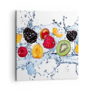 Lærredstryk - Billede på lærred - Hav det sjovt med os - 60x60 cm