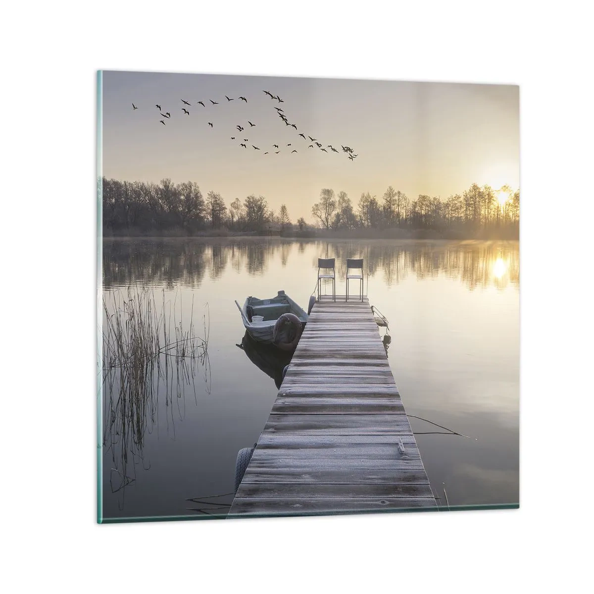 Billede på glas - Jeg kommer tilbage om et stykke tid - 70x70 cm