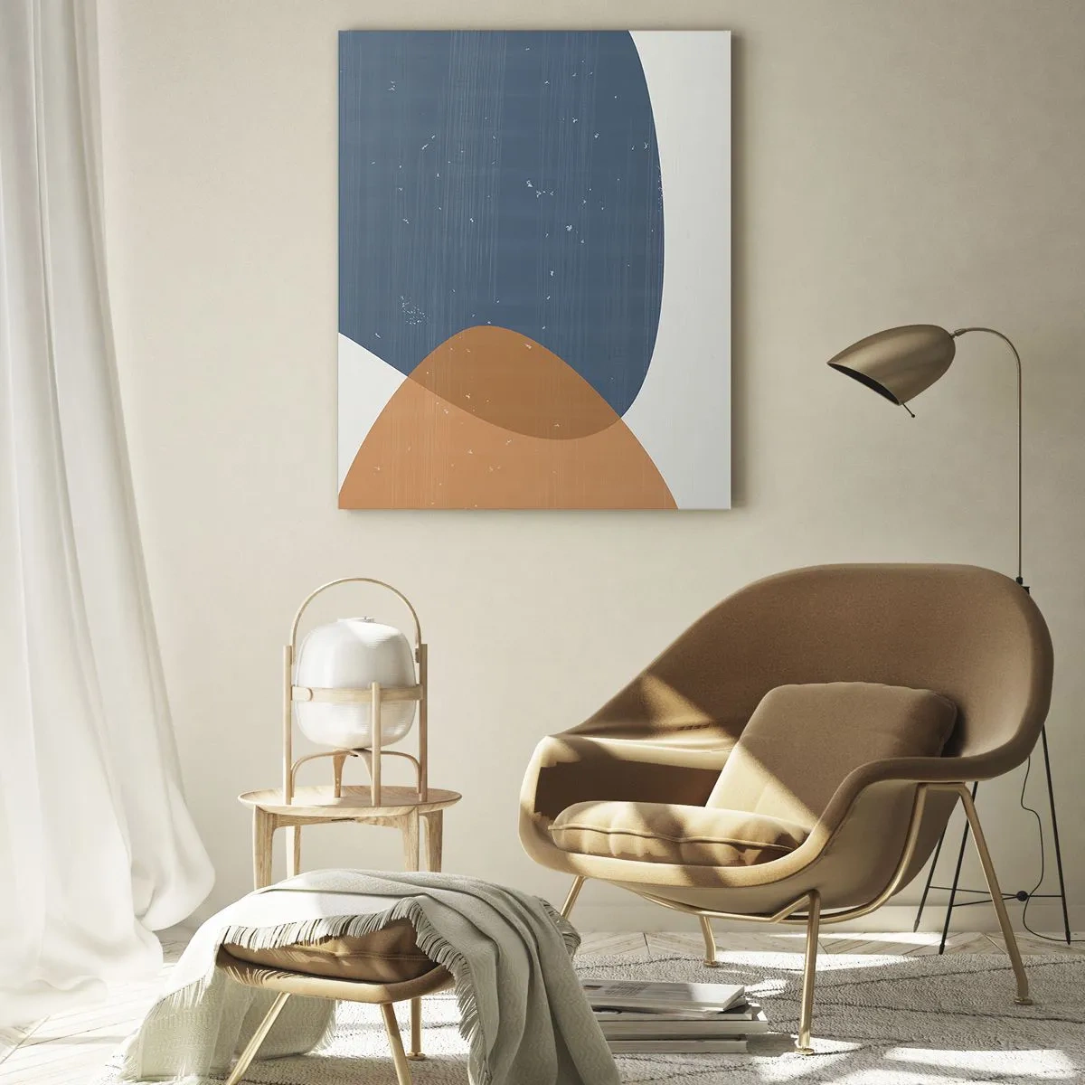 Billede på glas - Ovaler og påvirkninger - 50x70 cm