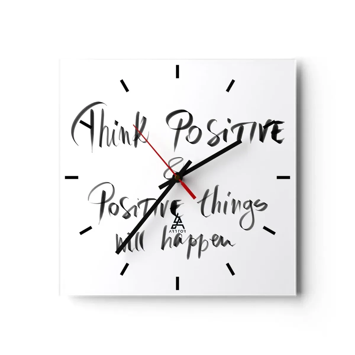 Vægur, Uret - Hvordan skal man leve? - 40x40 cm