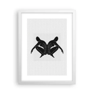 Plakat i hvid ramme - En delt sjæl - 30x40 cm