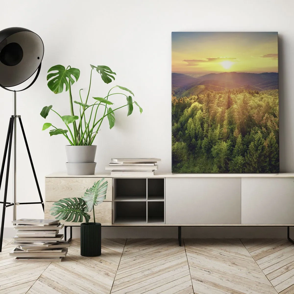 Lærredstryk - Billede på lærred - Toppe og bjergtoppe - 50x70 cm
