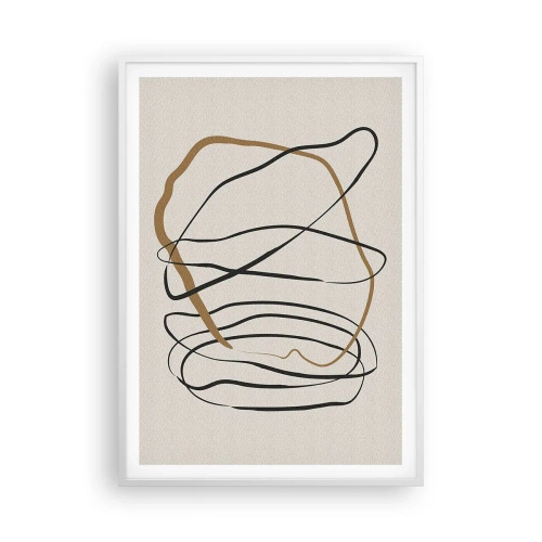 Plakat i hvid ramme - Komposition - dans i besiddelse - 70x100 cm