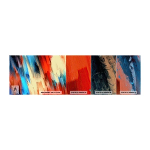 Prøve Fototapet Premium Sand - En kaskade af farver - Abstraktion, Stykke, Moderne mønster - 100x30 cm
