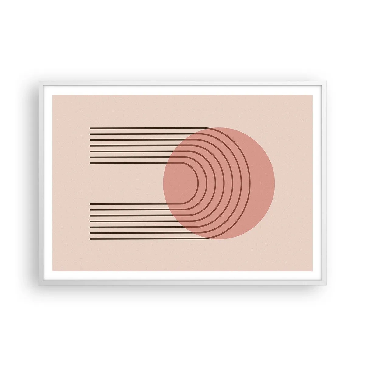 Plakat i hvid ramme - Uimodståelig tiltrækningskraft - 100x70 cm