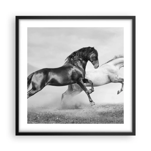 Plakat i sort ramme - Engle og dæmoner - 50x50 cm