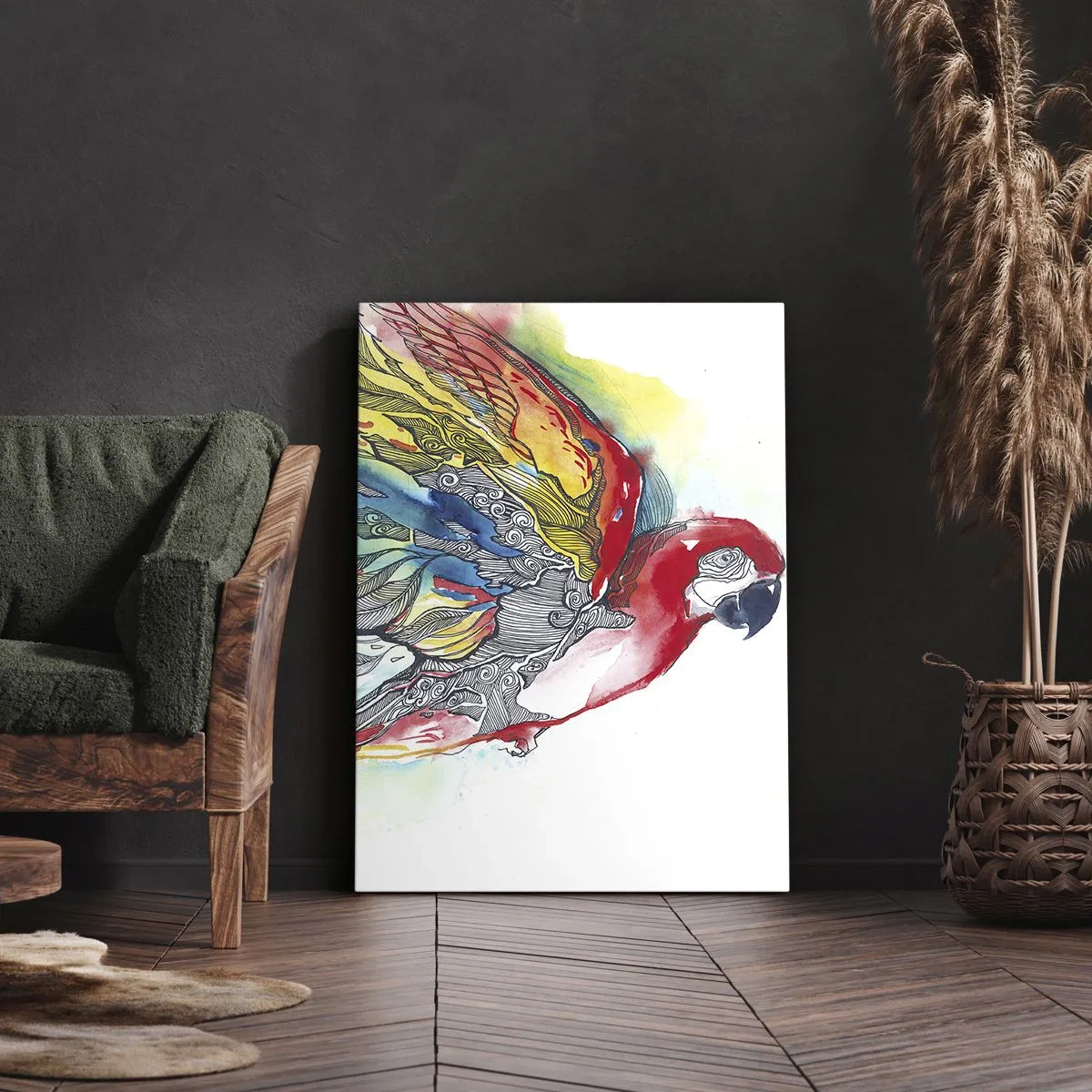 Lærredstryk - Billede på lærred - Lev farverigt - 50x70 cm