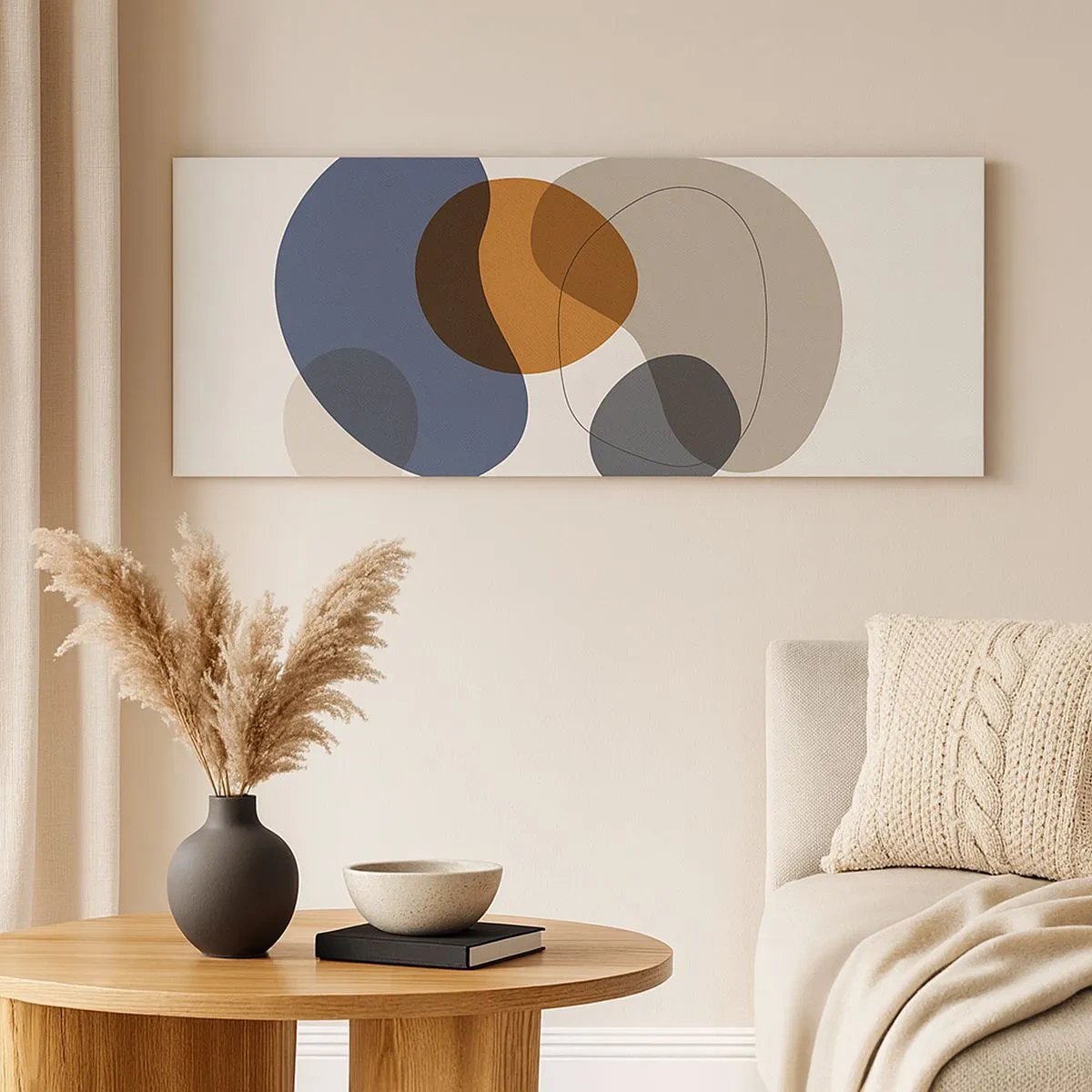 Lærredstryk - Billede på lærred - Dråber af farve - 100x40 cm