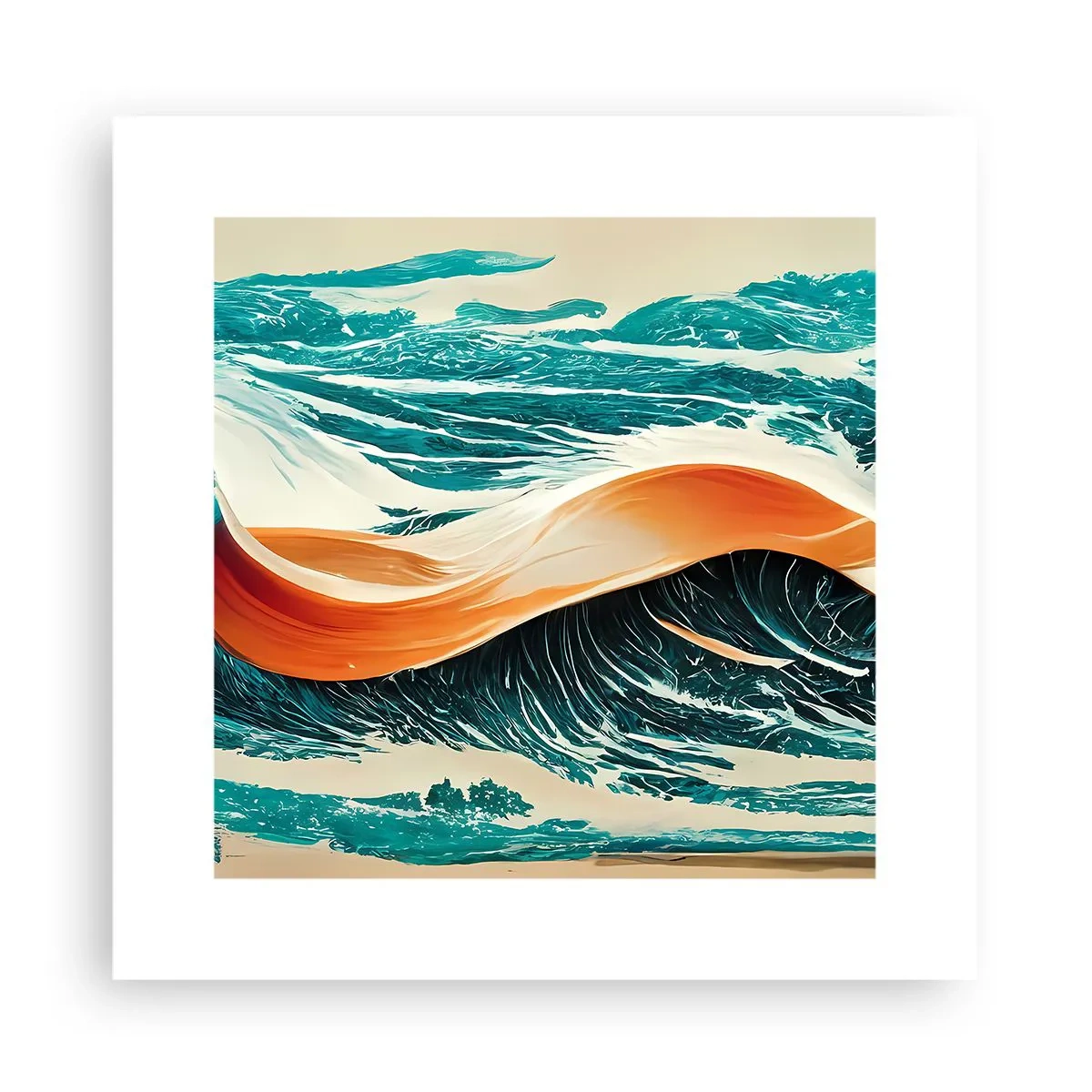 Plakat - Surferens drøm - 30x30 cm