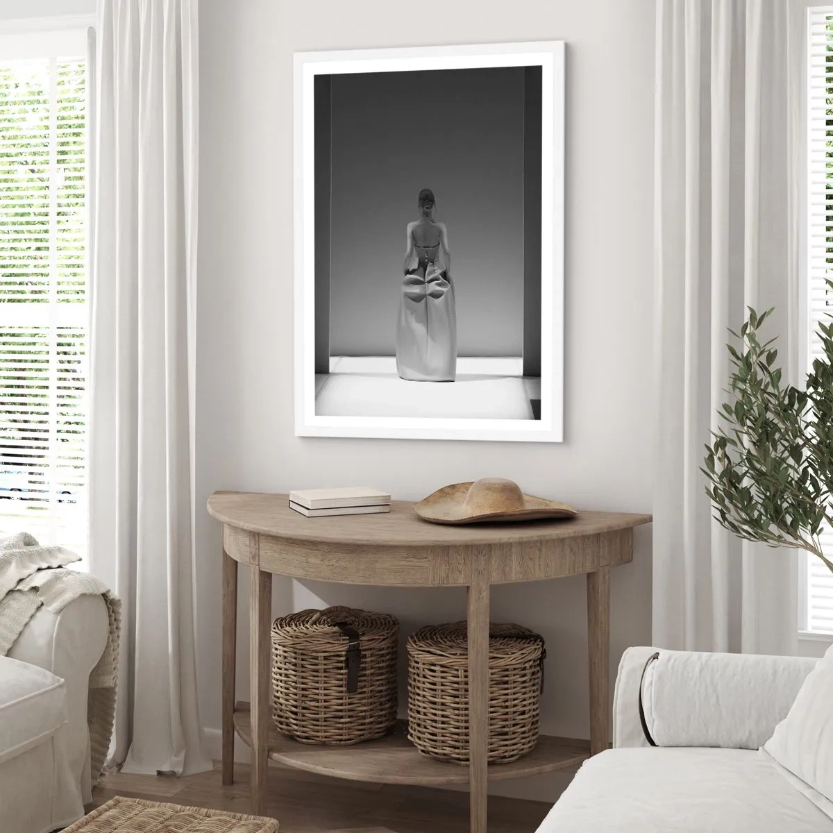 Plakat i hvid ramme - Raffineret enkelhed - 70x100 cm