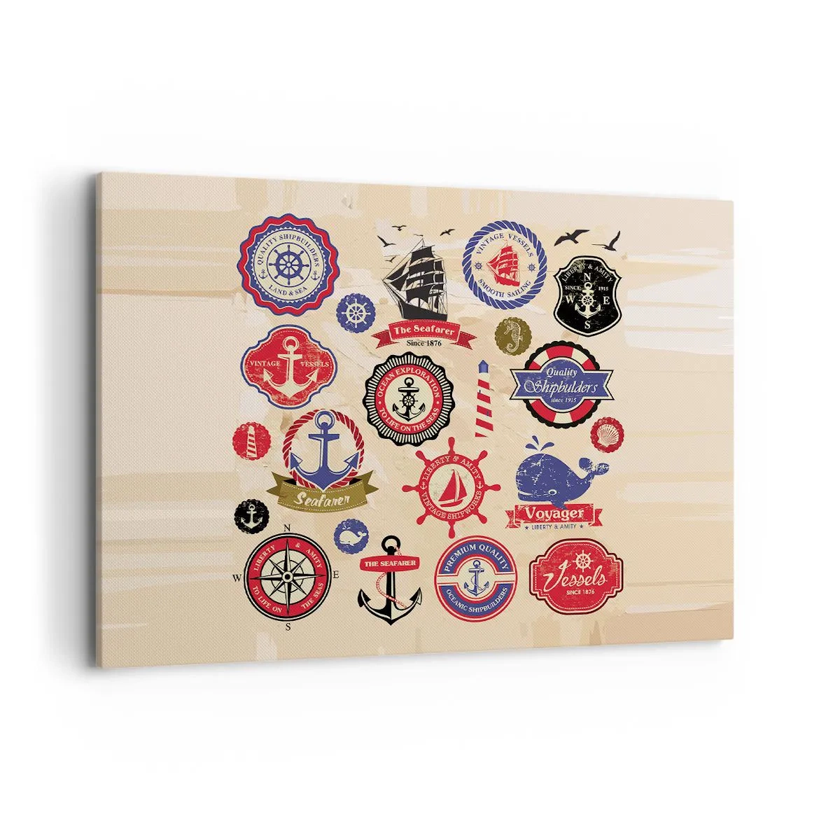 Lærredstryk - Billede på lærred - Sejlsportsbroderskab - 100x70 cm