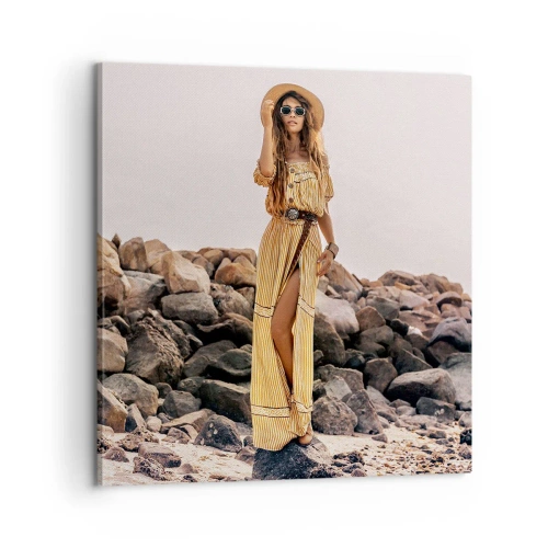 Lærredstryk - Billede på lærred - Magien ved sten - 60x60 cm