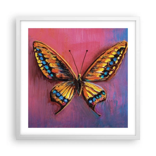 Plakat i hvid ramme - Naturens juvel - 50x50 cm