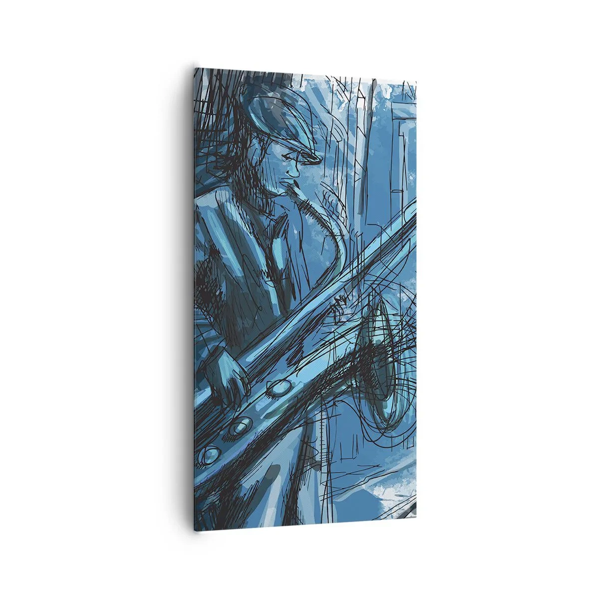 Lærredstryk - Billede på lærred - Byens rapsodi - 65x120 cm