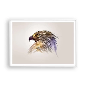 Plakat i hvid ramme - Portræt af en kriger - 100x70 cm