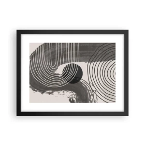Plakat i sort ramme - Oval vinder - 40x30 cm