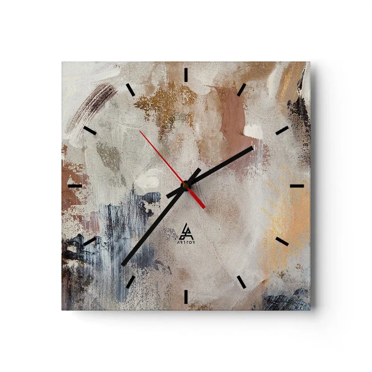 Vægur, Uret - Tågeagtig abstraktion - 30x30 cm