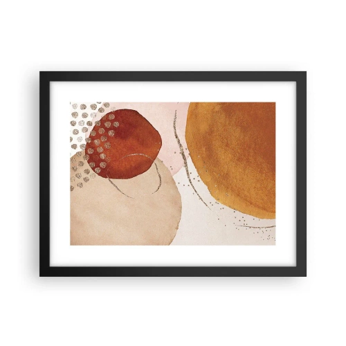 Plakat i sort ramme - Rundhed og bevægelse - 40x30 cm