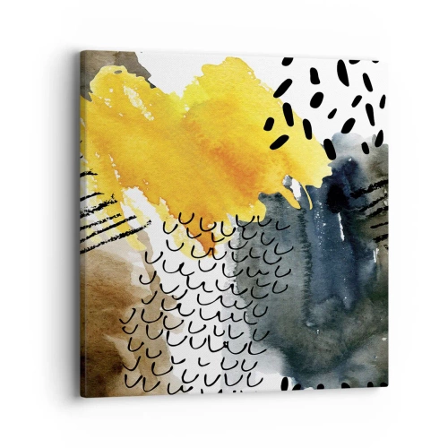 Lærredstryk - Billede på lærred - Et møde mellem elementerne - 40x40 cm