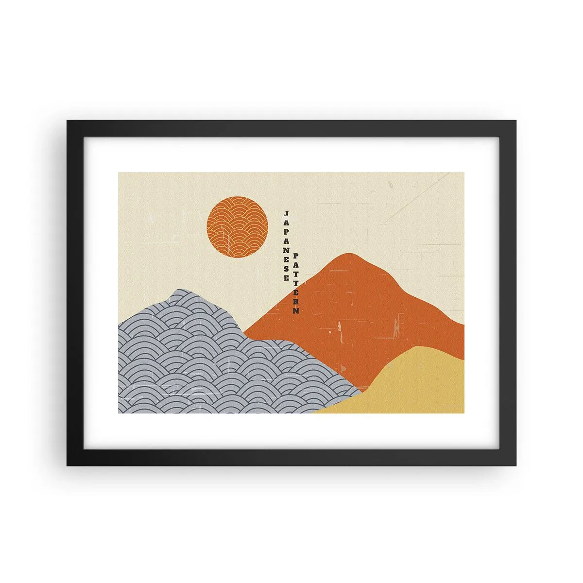 Plakat i sort ramme - I den japanske ånd - 40x30 cm