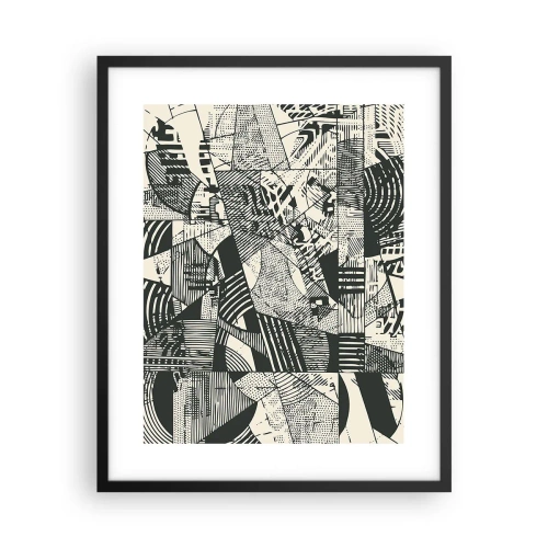 Plakat i sort ramme - Nutidens dynamik - 40x50 cm