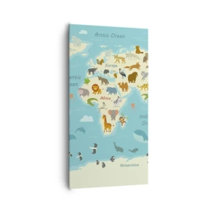 Lærredstryk - Billede på lærred - Gode naboer - 65x120 cm