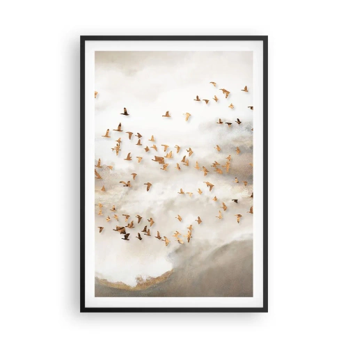 Plakat i sort ramme - Det er på tide... - 61x91 cm