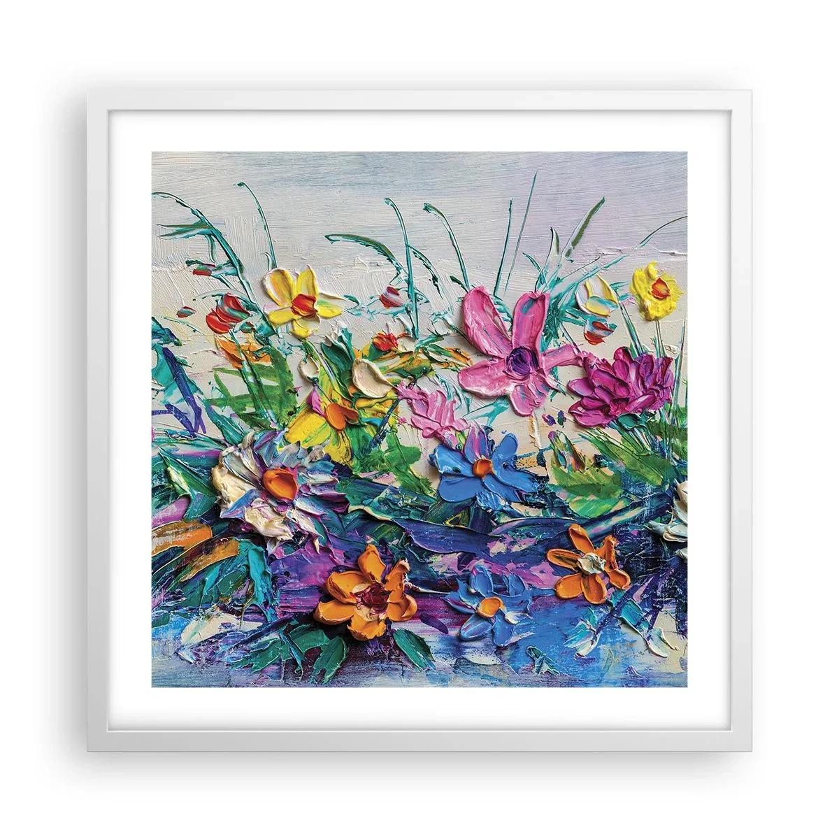 Plakat i hvid ramme - Overhovedet ikke et stilleben - 50x50 cm