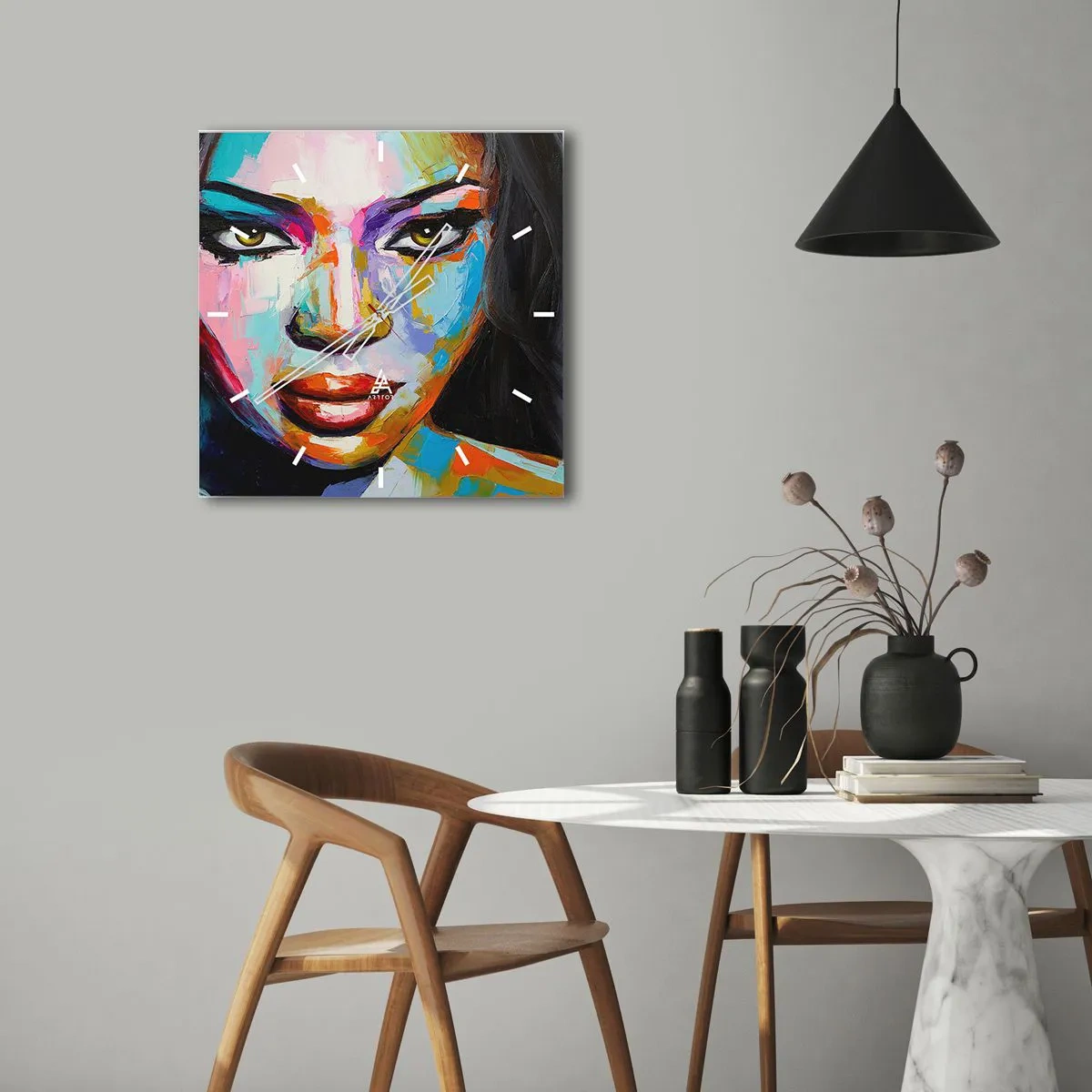 Vægur, Uret - Du kan ikke tage dine øjne fra - 30x30 cm