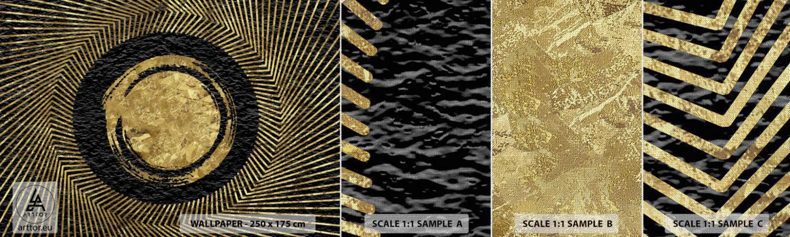 Prøve Fototapet Premium Canvas - Glamour-komposition - Art Deco, Moderne, Glamour - 100x30 cm