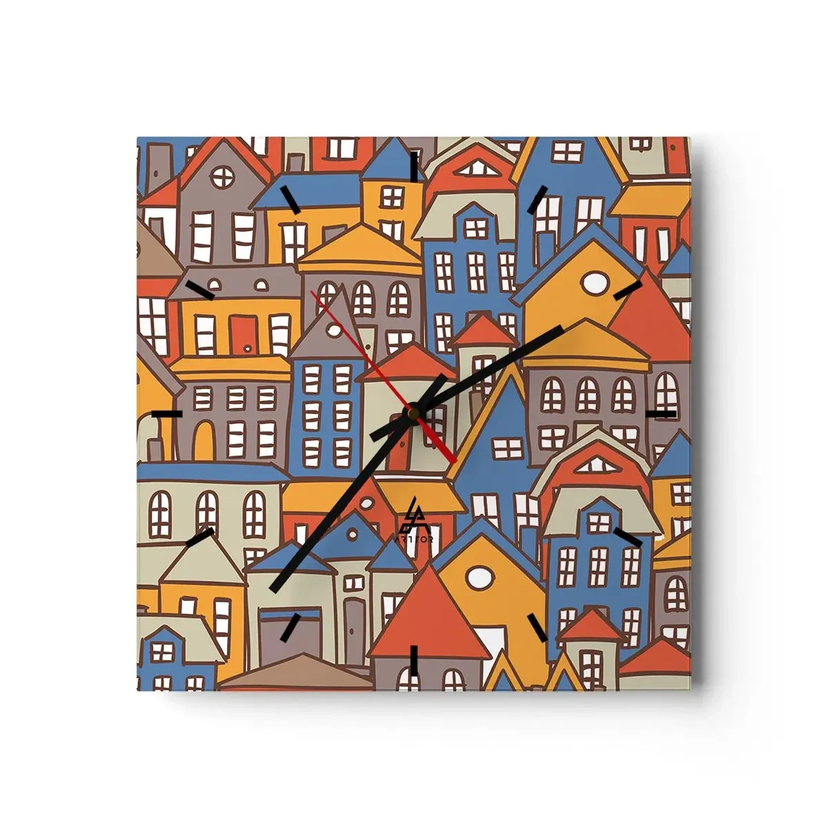 Vægur, Uret - Bag huset - 30x30 cm